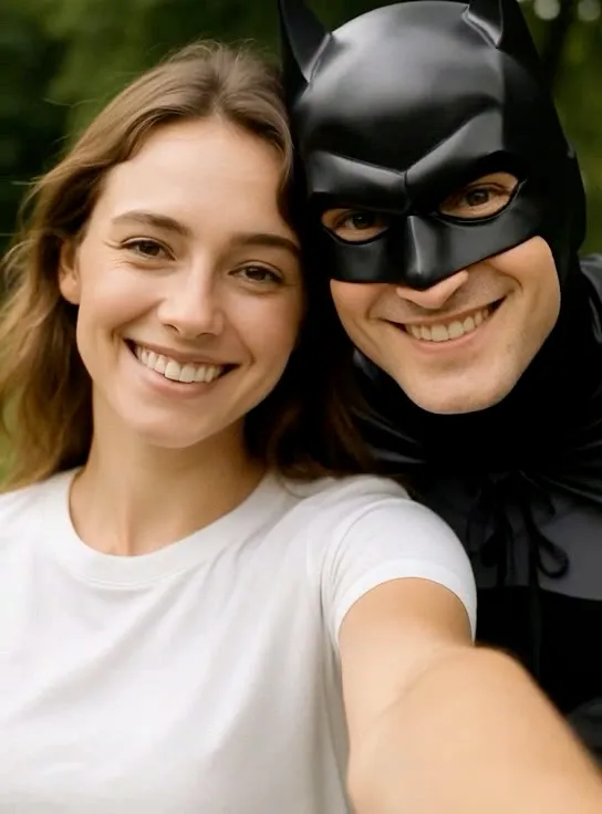 Superhero Selfie: the preview still the AI Video app shows for this action
