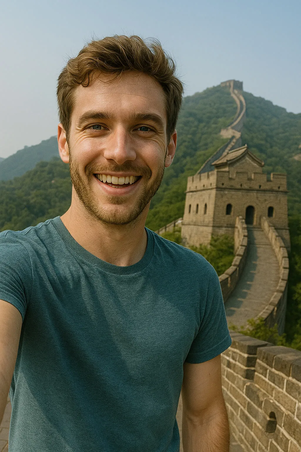 Great Wall Selfie: the preview still the AI Video app shows for this action